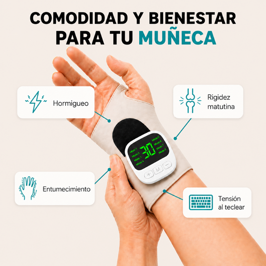 Muñequera EMS para el Alivio de Mano y Muñeca